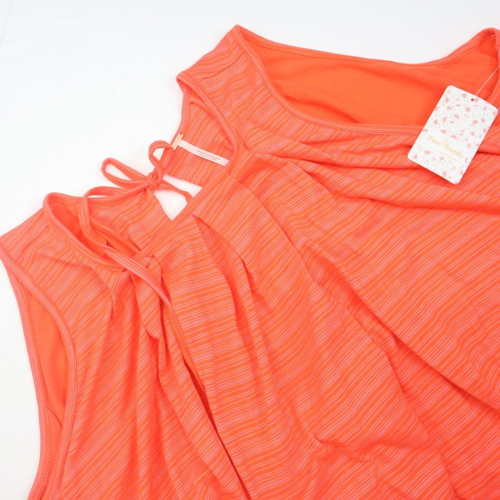 NWT Free People Womens Turn It Up Tank Orange Size LG - Picture 3 of 16